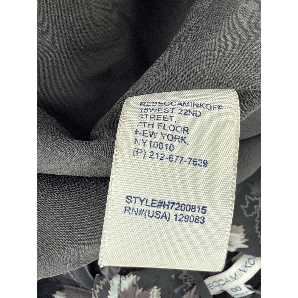 Rebecca Minkoff Hayley Jumpsuit Black Floral Halter Neck Sheer Back Size 00 NEW - Picture 10 of 10